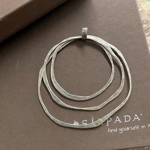Silpada .925 sterling silver hammered pendant